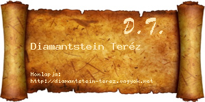 Diamantstein Teréz névjegykártya